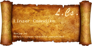 Linzer Csendike névjegykártya